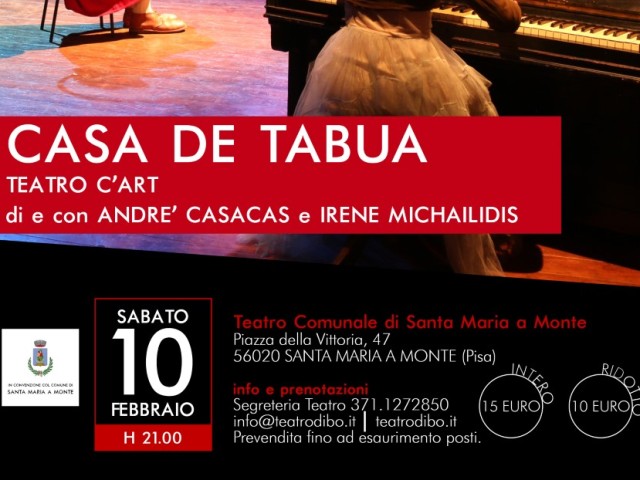 Sabato 10 Febbraio - "Casa de Tabua" al Teatro Comunale